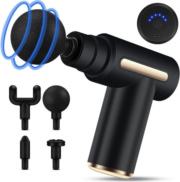Massage Gun Mini, Muscle Massager Portable 35DB Ultra Quiet 6 Modes
